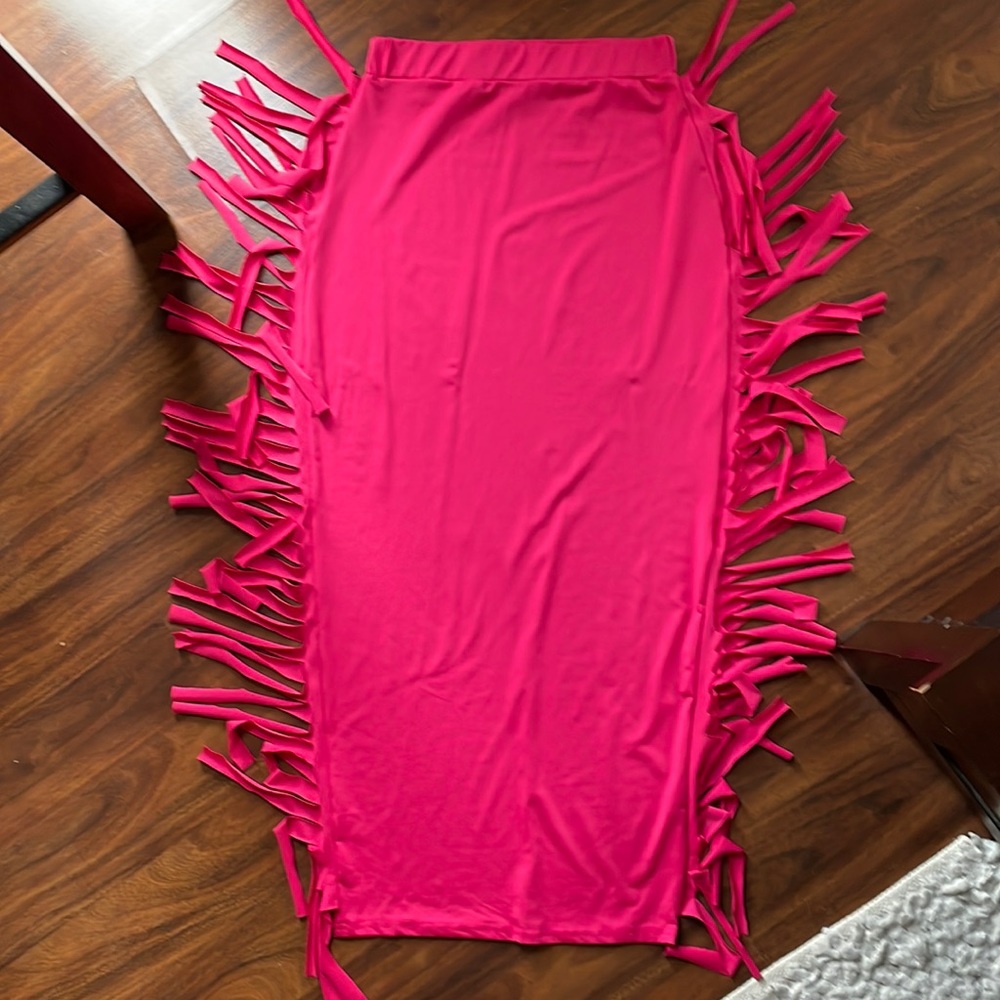 Long Fringe Skirt